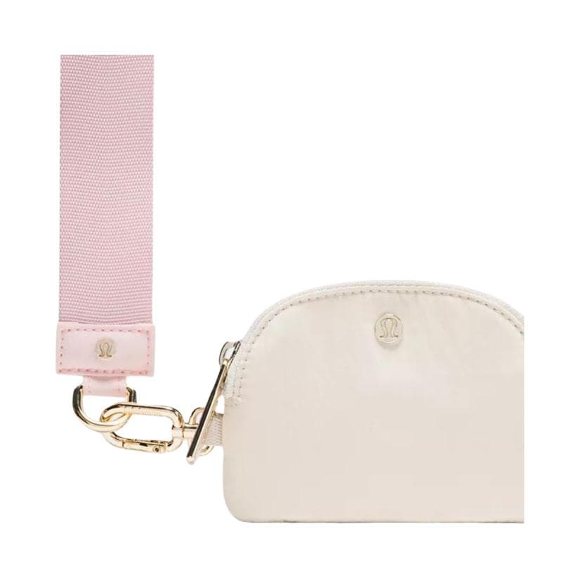 Портмоне Lululemon Dual Pouch Нейлоновые Монетницы Женские Жемчужный Порошок Светлый Слон и Золото - изображение 5