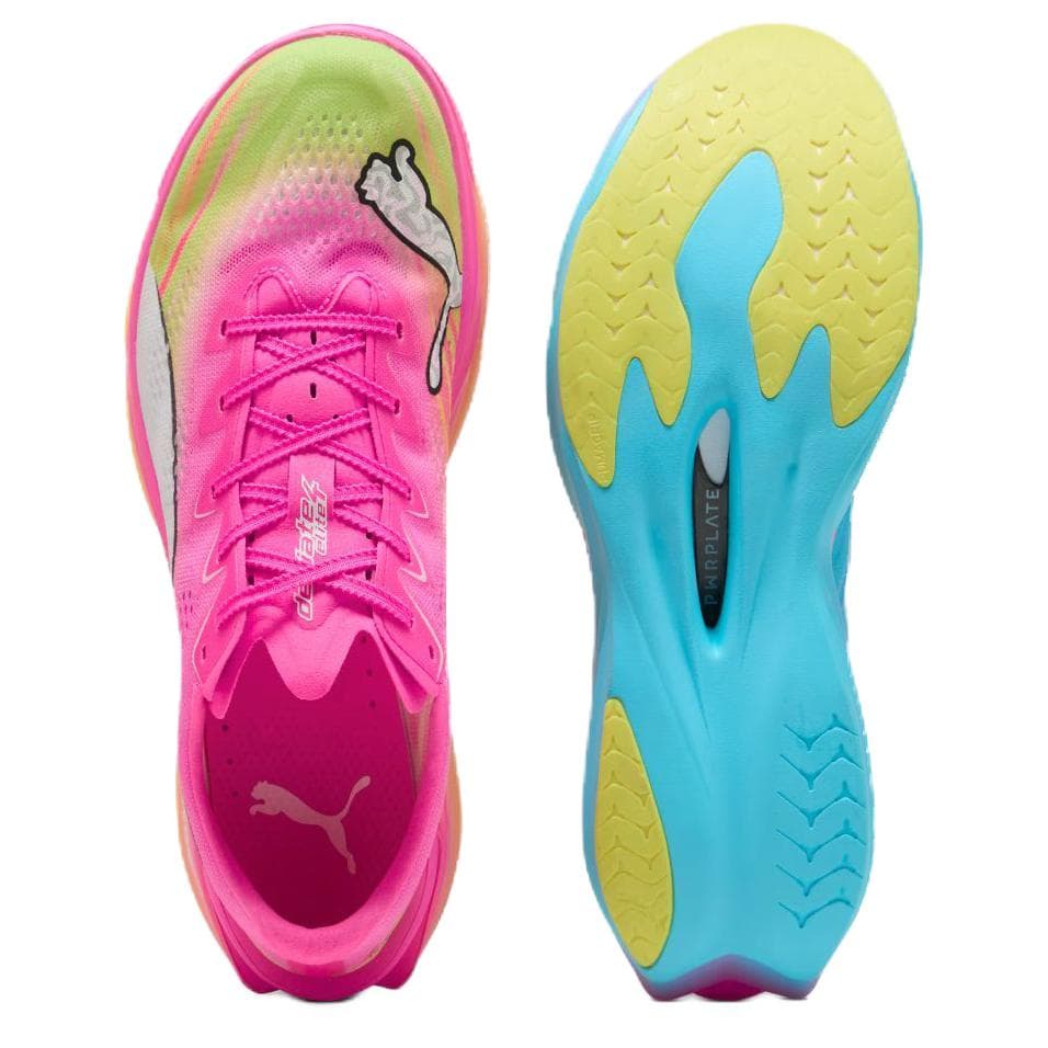 Кроссовки для бега PUMA Deviate Nitro Elite 4 Противоскользящие и Дышащие Беговые Кроссовки Мужские Розовые Синие - изображение 4