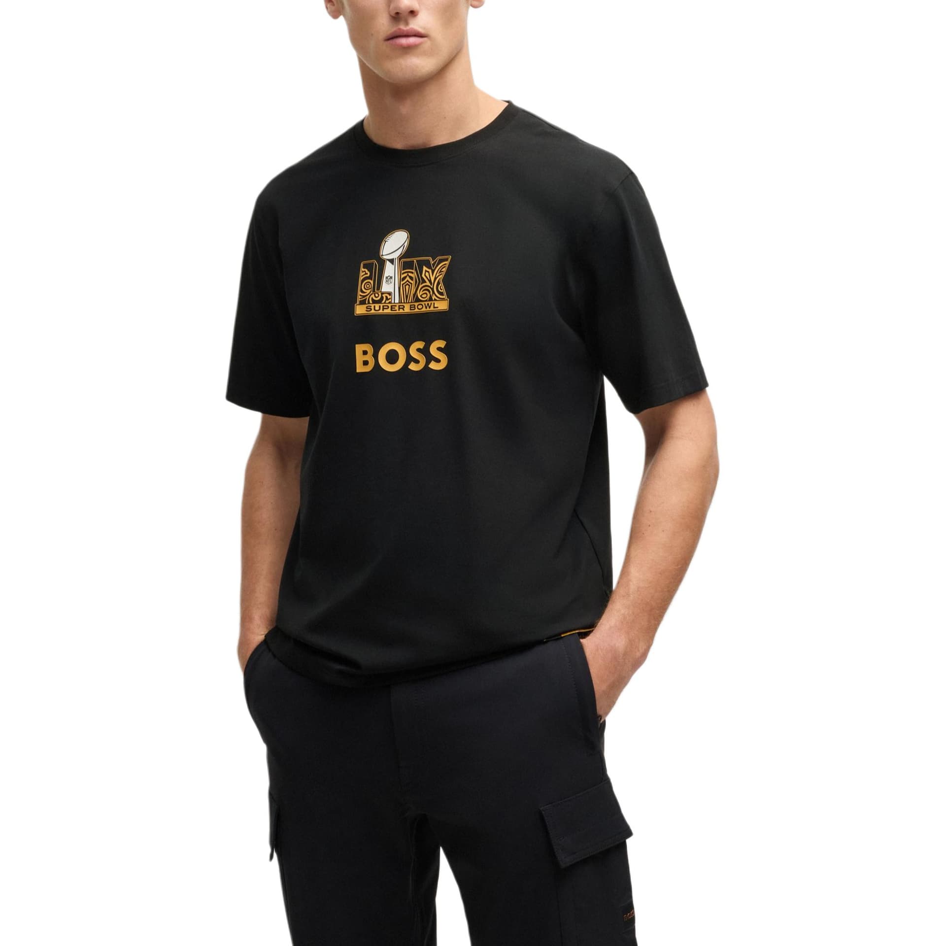 Футболка Hugo Boss Мужские Черные Рубашки - изображение 2