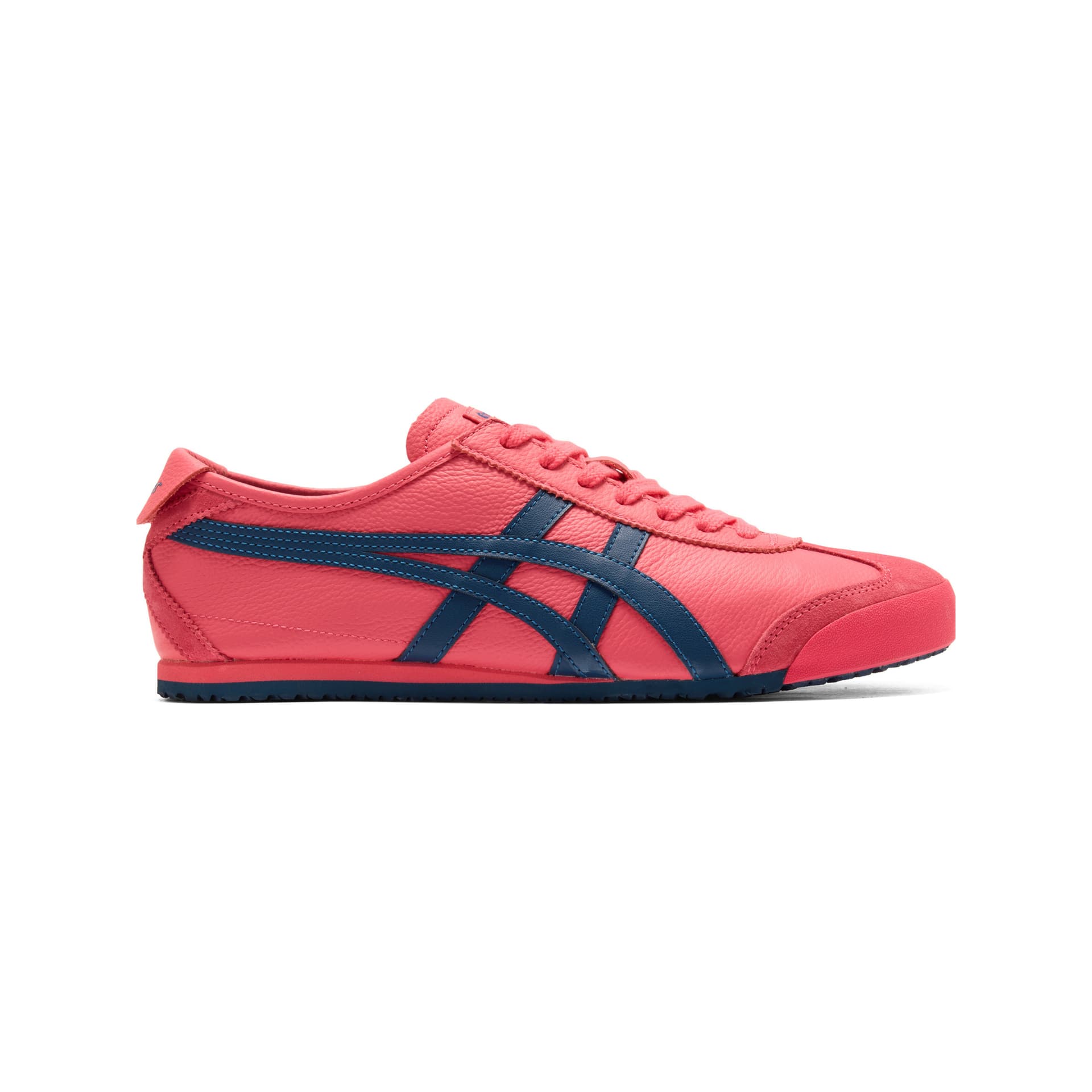 Кроссовки Onitsuka Tiger MEXICO 66 Коровья кожа Устойчивая к истиранию Низкая повседневная обувь Унисекс Розово-красный - изображение 2