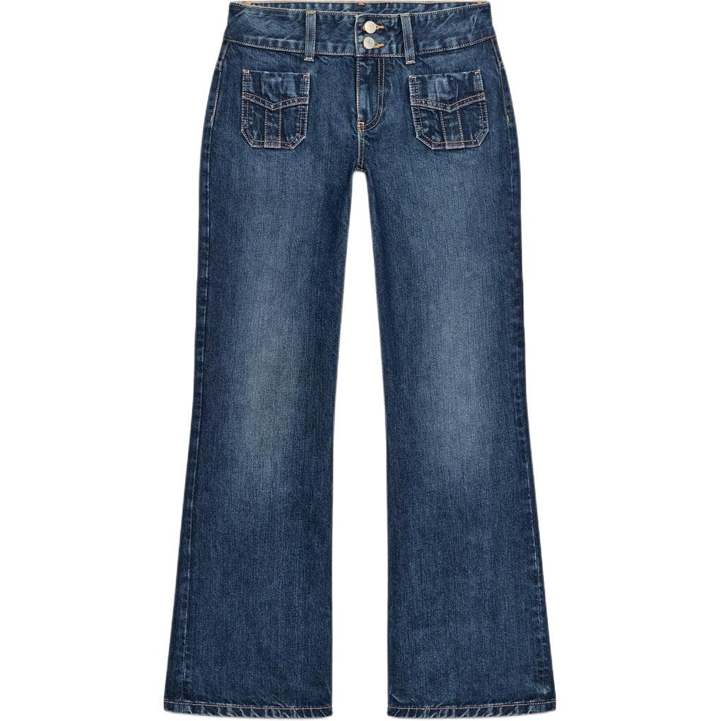 Джинсы ZARA Trf Морской синий Женские Джинсы - изображение 1