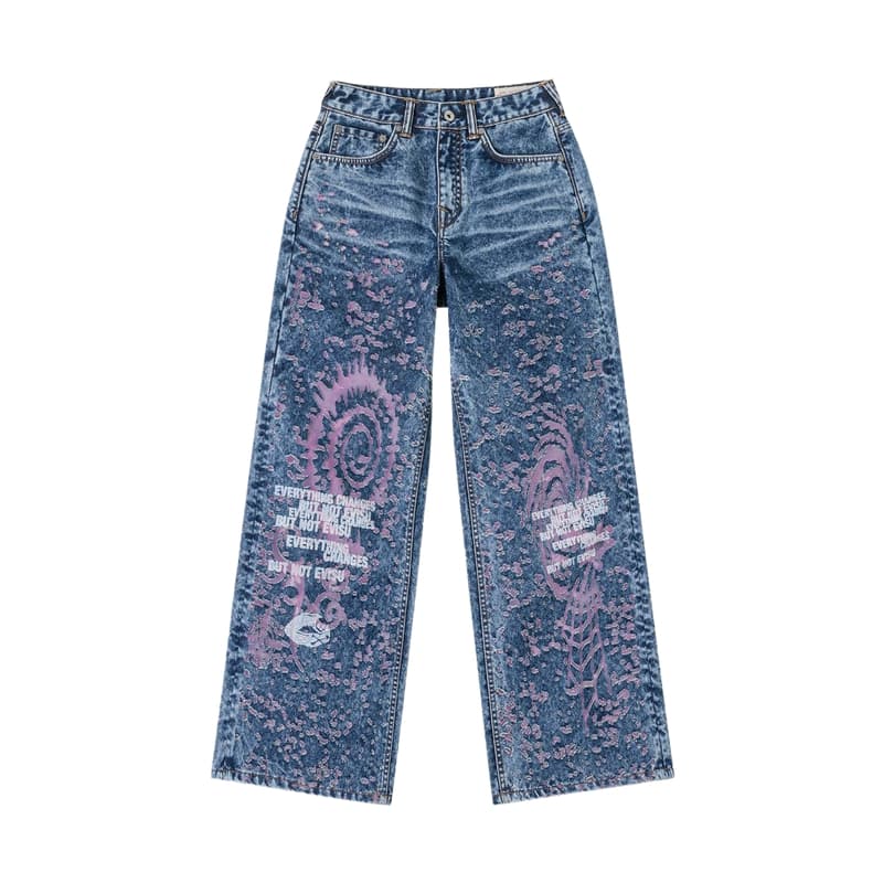 Джинсы EVISU Джинсовый Синий Женские Джинсы - изображение 2