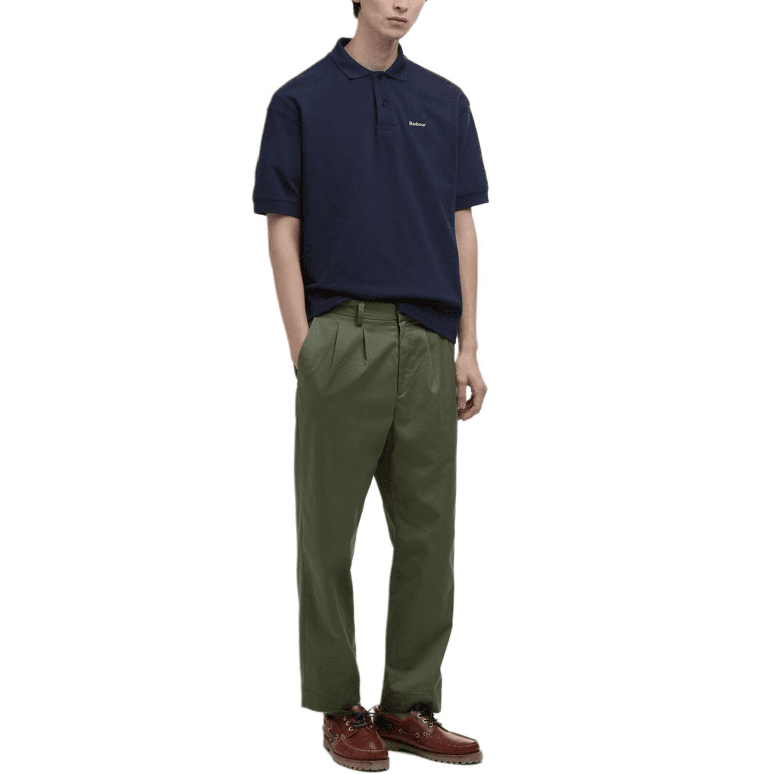 Поло Barbour SS25 Поло Мужское Морской Синий - изображение 3