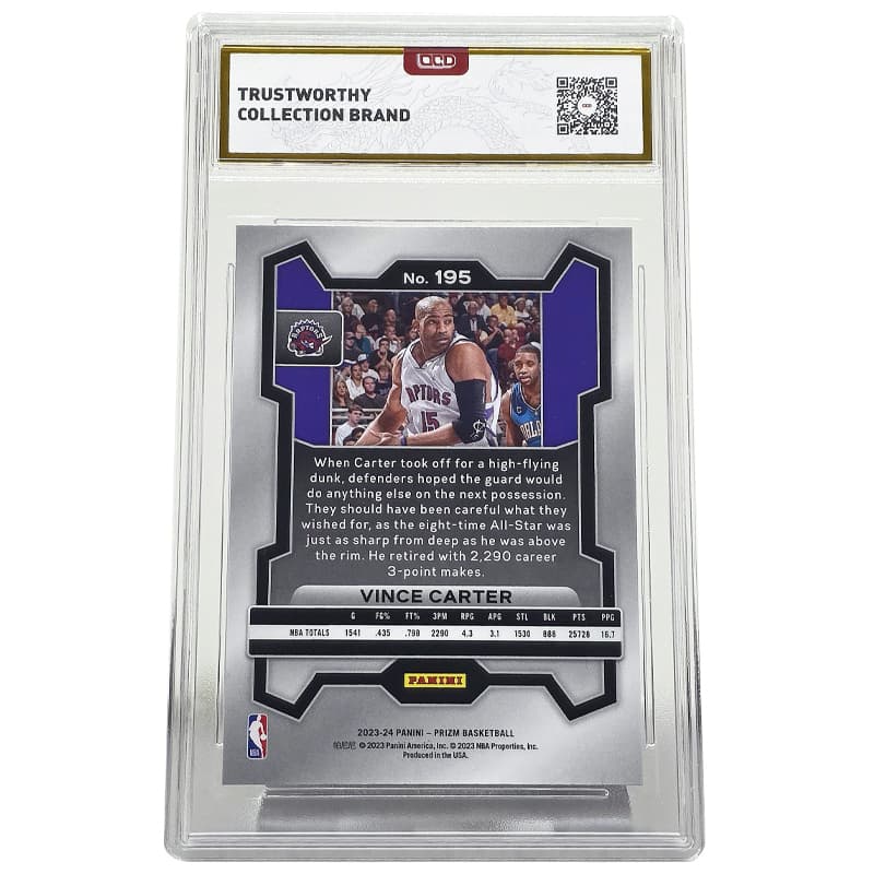 PANINI PRIZM VINCE Carter Игровой Карты Конец Сезон Сертифицированные Карты 1 Упаковка - изображение 2