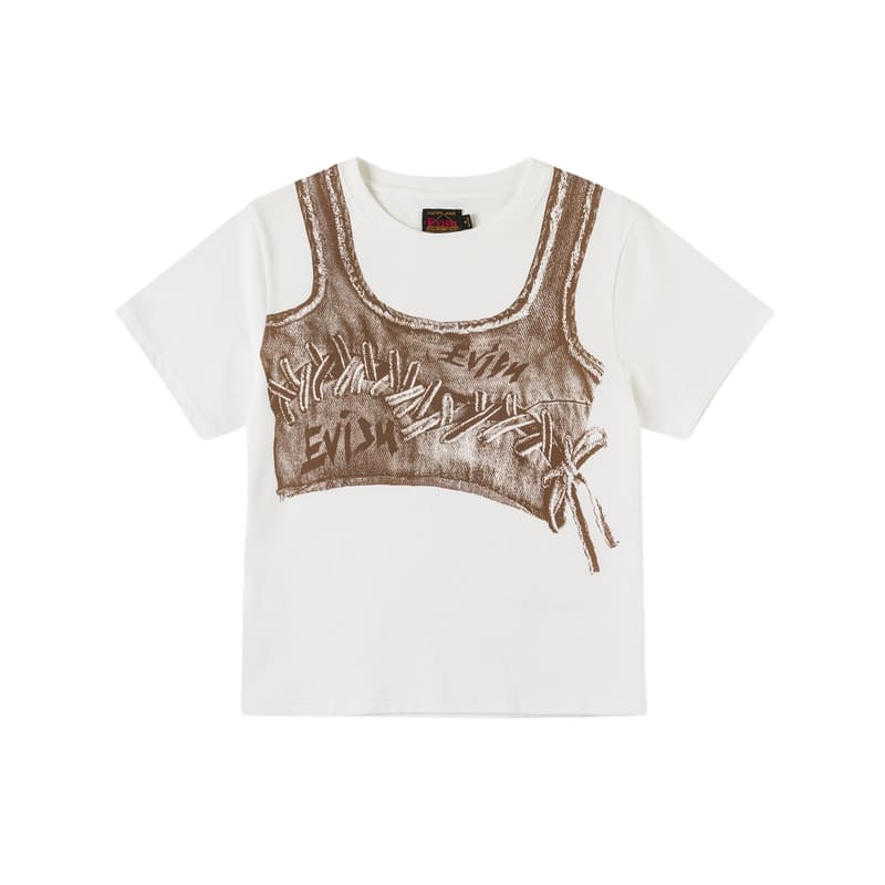 Футболка EVISU Белые Женские T-рубашки - изображение 1