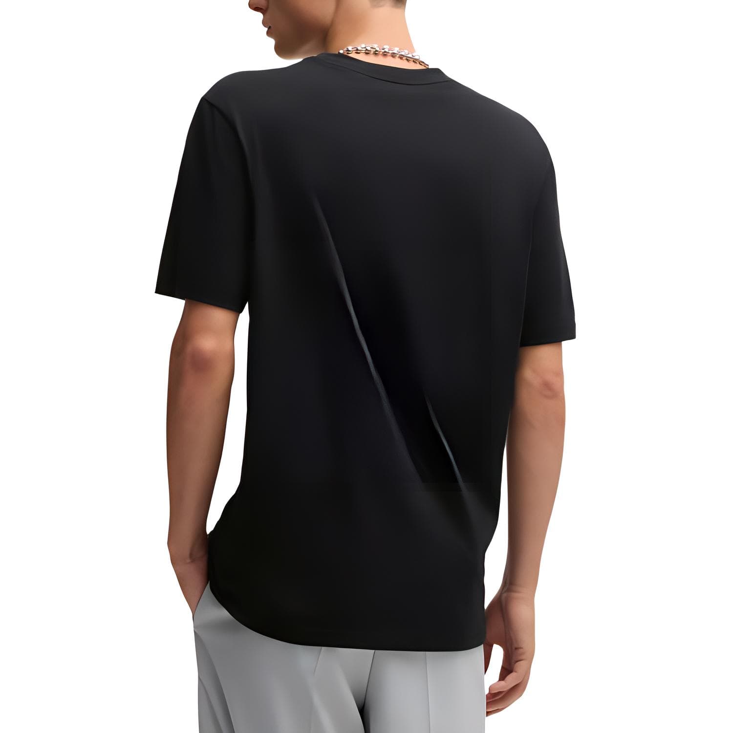 Футболка Hugo Boss Мужские Черные Рубашки - изображение 6