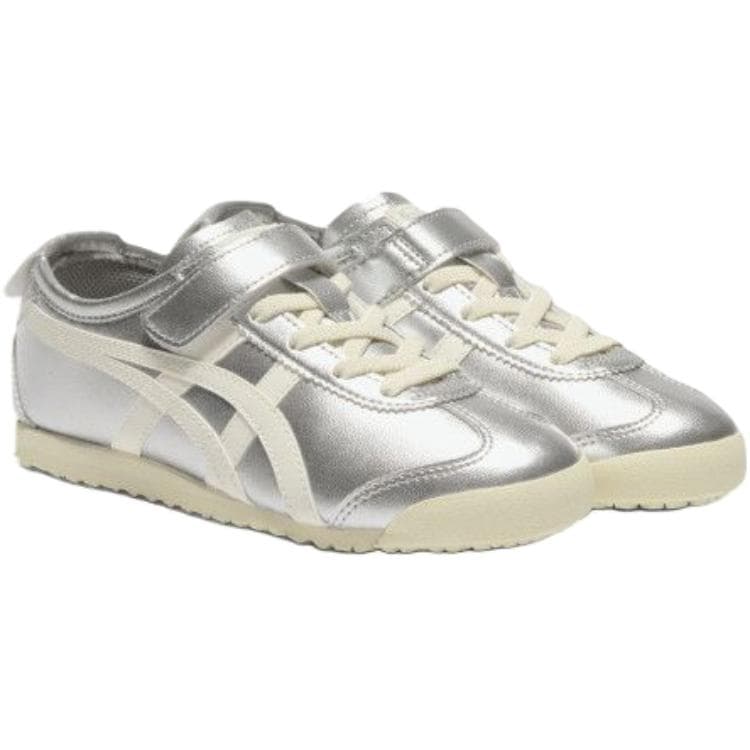 Кроссовки Onitsuka Tiger Low Топ Повседневная обувь Серебристо-белый Детский - изображение 3