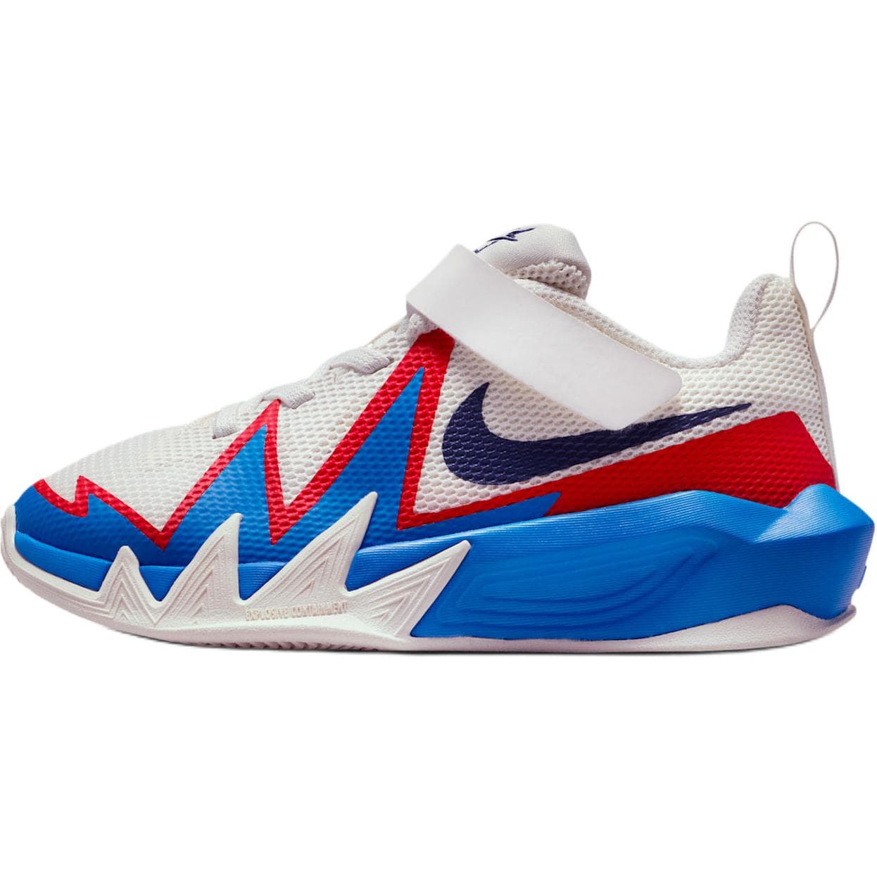 Кроссовки для баскетбола NIKE ST Dynamite Противоскользящие и Дышащие Низкие Баскетбольные Кроссовки для Детей Белые и Синие Малыш - изображение 1