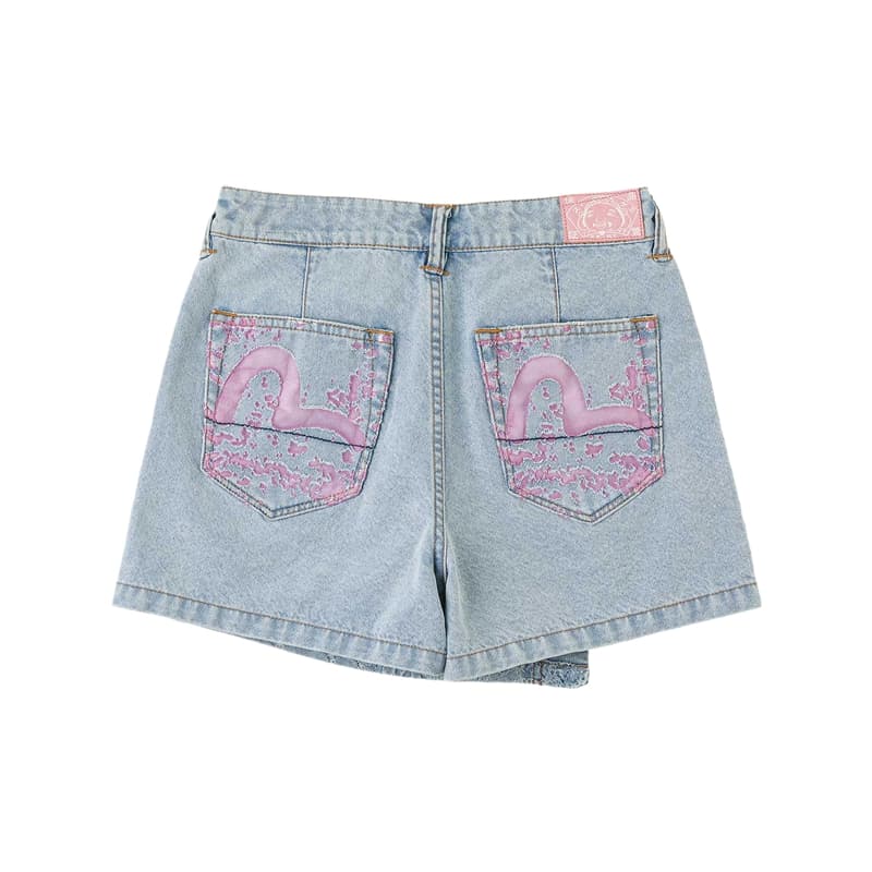EVISU Джинсовые синие женские джинсовые шорты - изображение 2