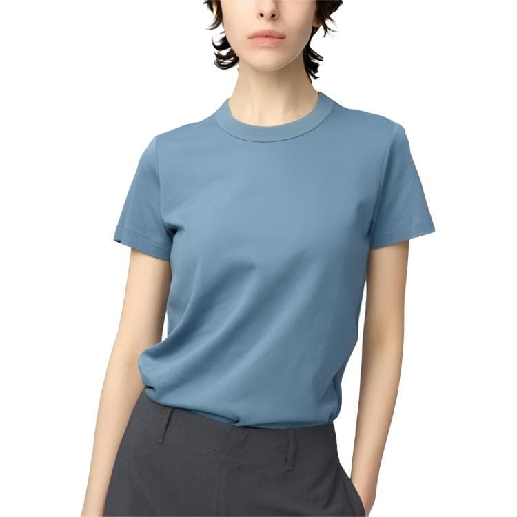 Футболка UNIQLO Озерно-голубой Женские T-рубашки - изображение 1