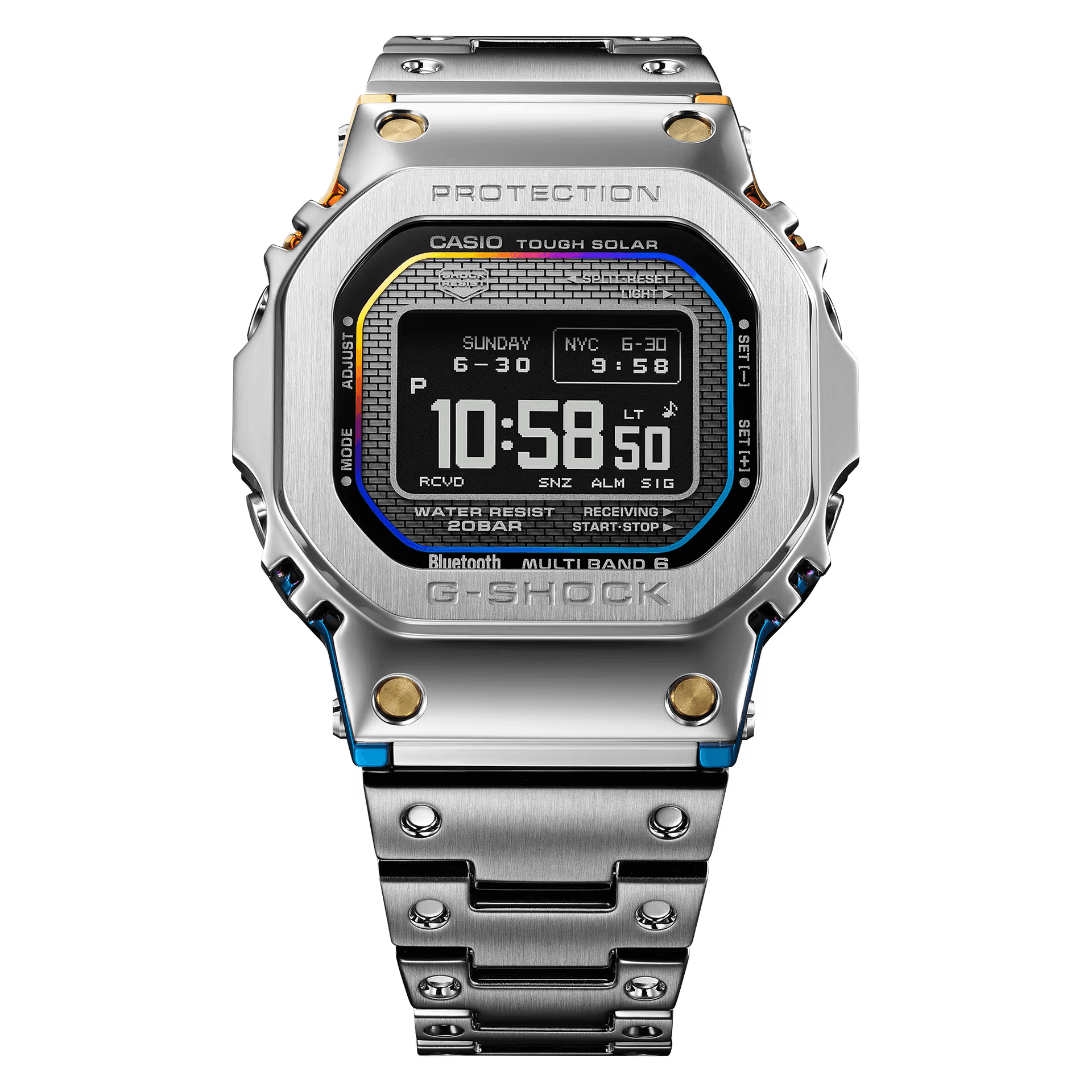 Часы CASIO 5000 Collection Bluetooth Wave Solar Кварцевый механизм Нержавеющая сталь Шнуровка Часы Мужские часы - изображение 2