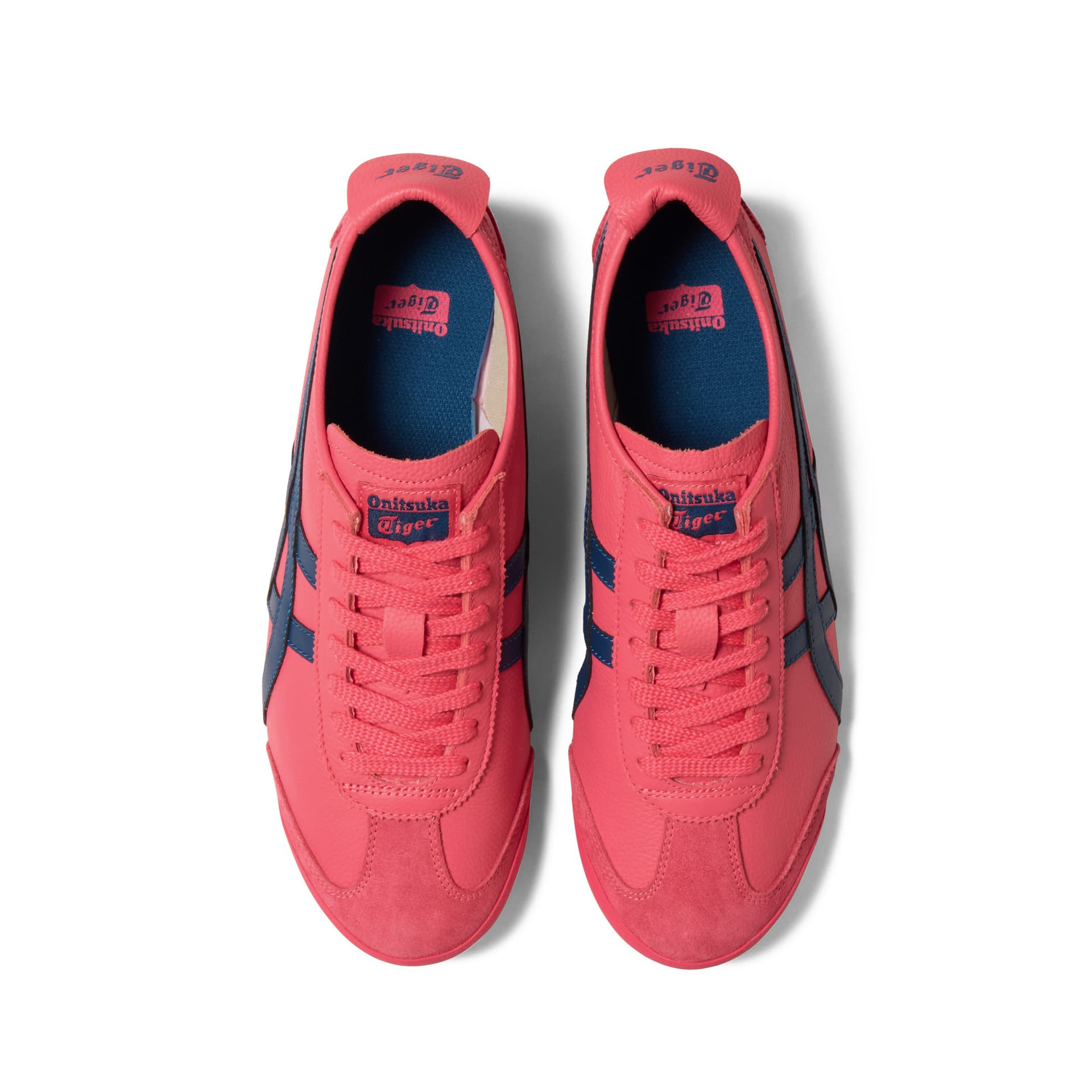 Кроссовки Onitsuka Tiger MEXICO 66 Коровья кожа Устойчивая к истиранию Низкая повседневная обувь Унисекс Розово-красный - изображение 5