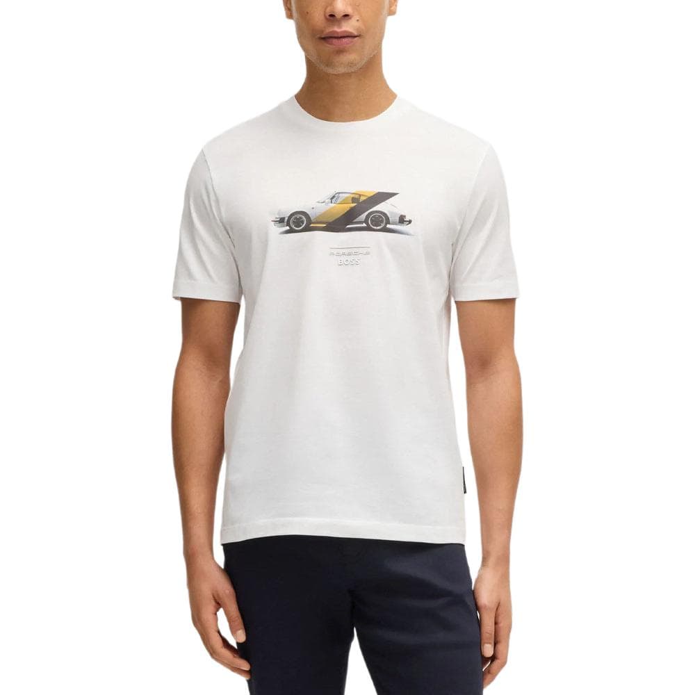 Футболка Hugo Boss Белые Мужские T-рубашки - изображение 3
