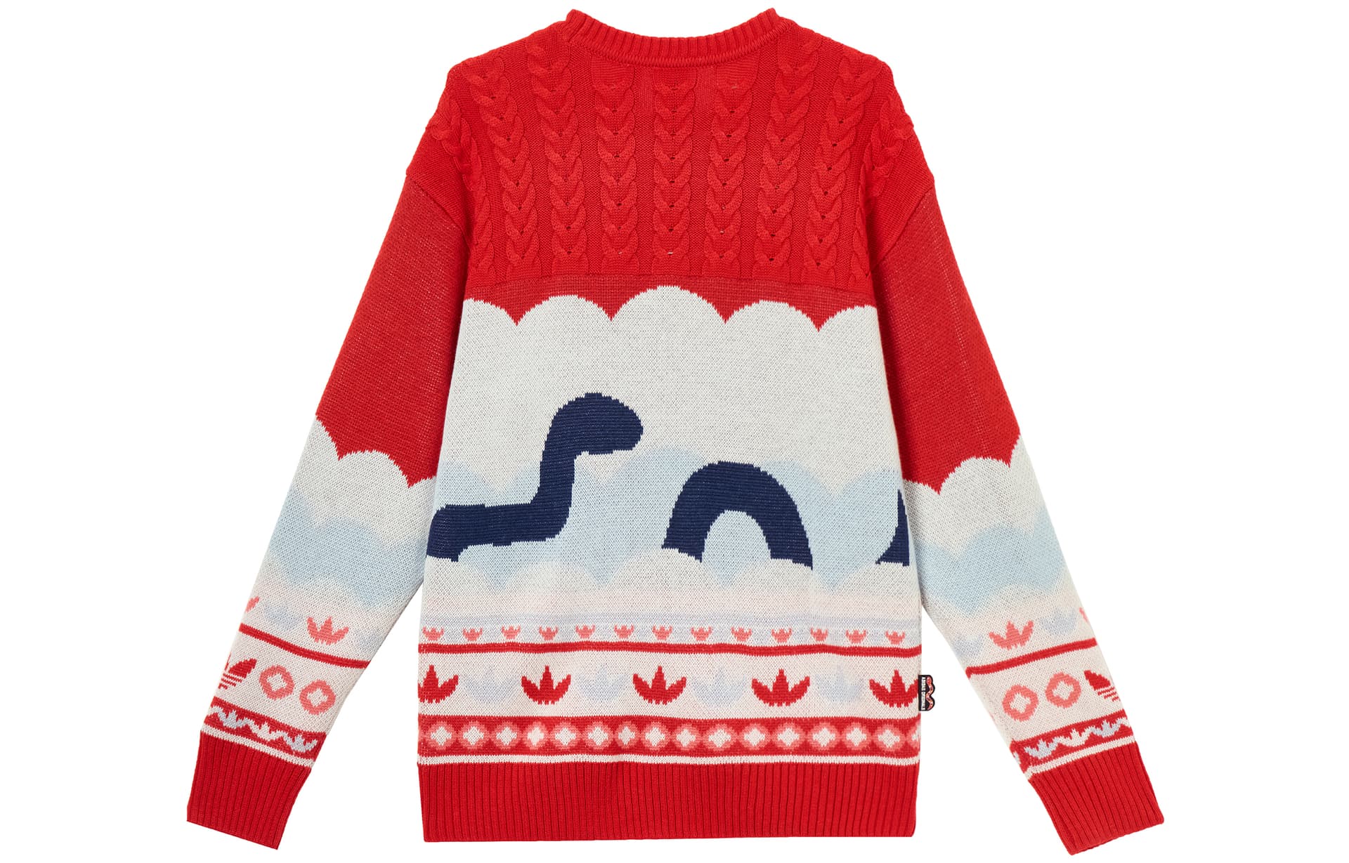 Кофта Adidas Originals Свитер Унисекс Красный Белый - изображение 2