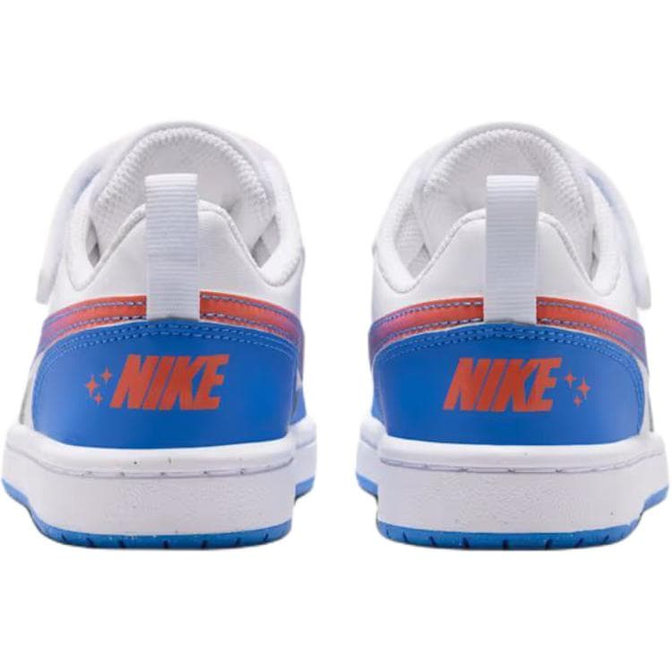 Кроссовки Nike Court Borough Low Топ Скейтборд Обувь Белый и синий цвет Детский - изображение 5