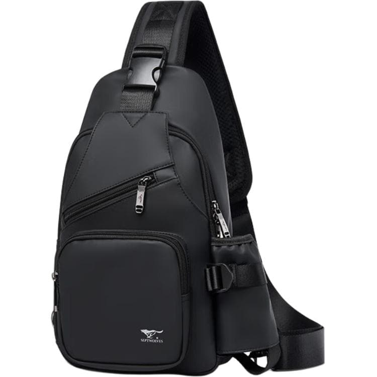 Нагрудная сумка SEPTWOLVES Oxford Crossbody Bag (Sling) Unisex Black SEPTWOLVES Оксфорд Слинг Сумка Унисекс Черная - изображение 1