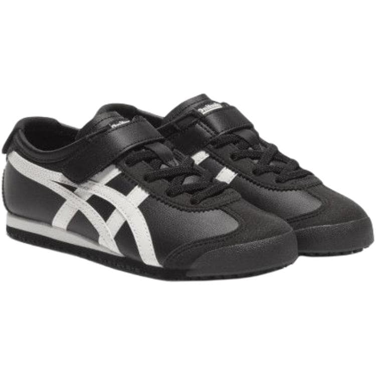 Кроссовки Onitsuka Tiger Low Топ Повседневная обувь Черный белый Детский - изображение 3