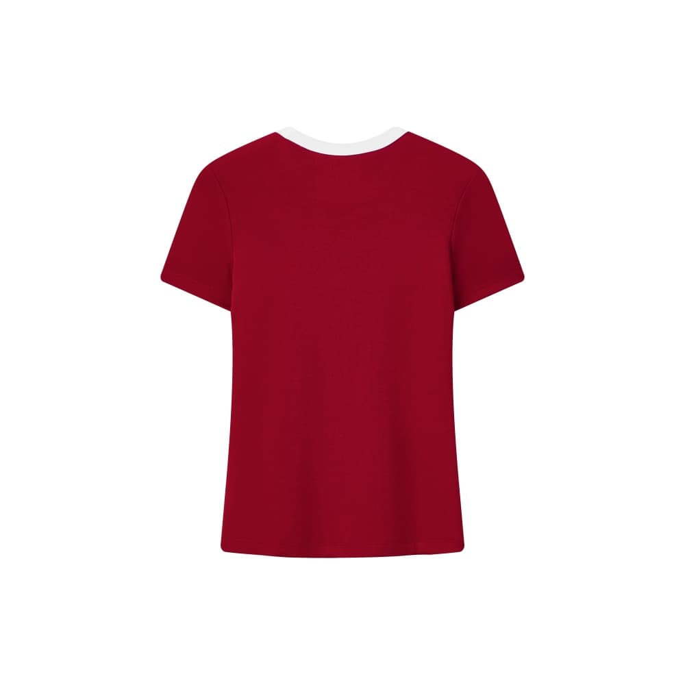 Футболка Fila Heritage T-Shirt Женская Прекрасный Мир Красный - изображение 2