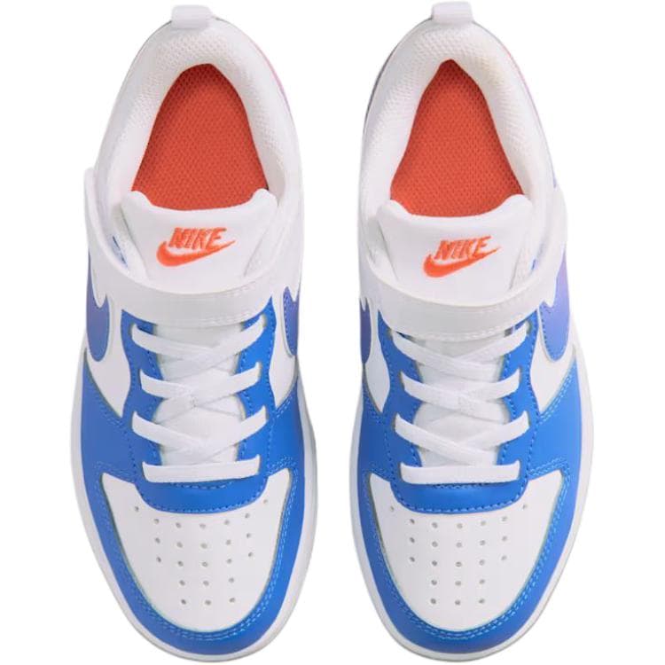 Кроссовки Nike Court Borough Low Топ Скейтборд Обувь Белый и синий цвет Детский - изображение 4