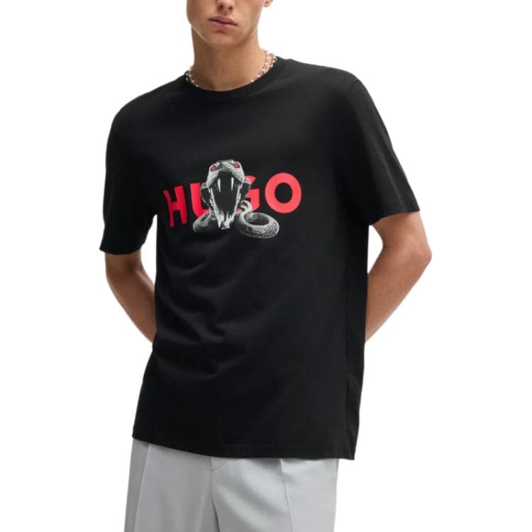 Футболка Hugo Boss Мужские Черные Рубашки - изображение 5