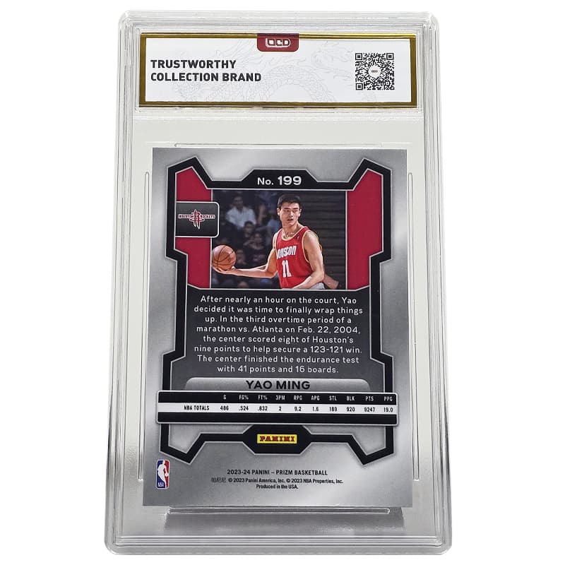 PANINI PRIZM Яо Мин Игрок Карта 24 года Сертифицированные Карты 1 шт - изображение 2