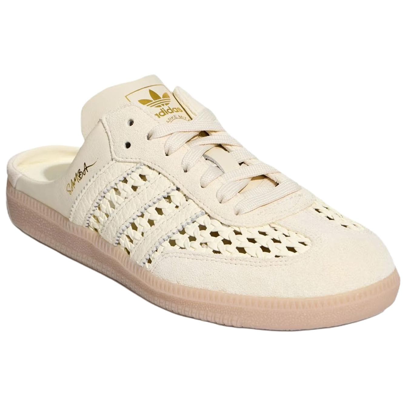 Сандалии Adidas Originals Samba Без специальных функций Закрытые тапочки Женские Светло-бежевые - изображение 3