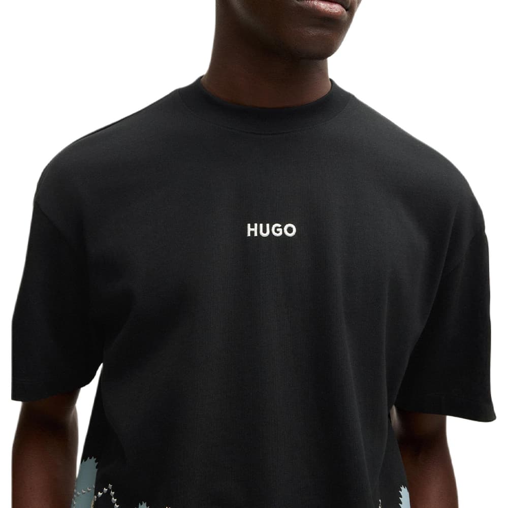 Футболка Hugo Boss Мужские Черные Рубашки - изображение 5