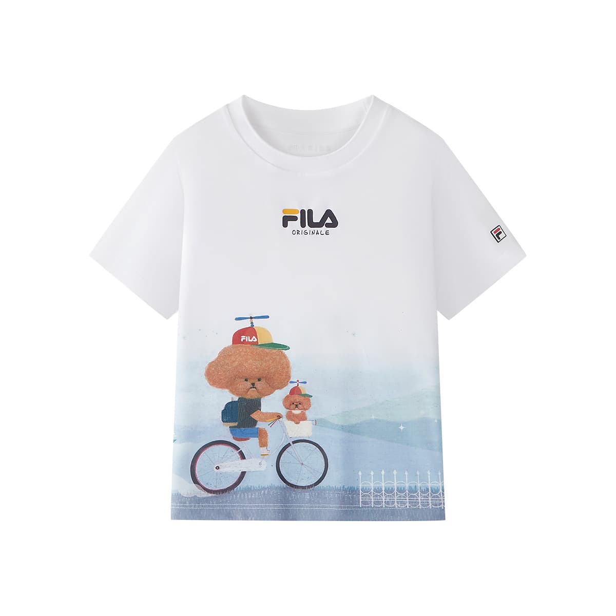 Футболка FILA KIDS Короткий рукав T-рубашка с принтом по всей поверхности для детей - изображение 1