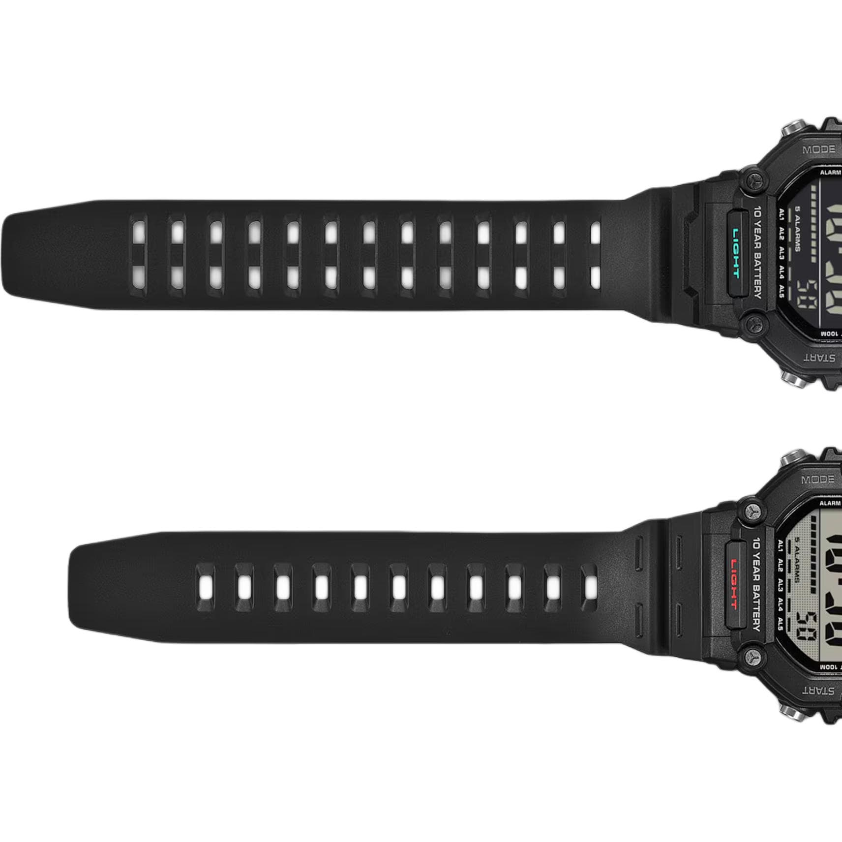 Часы CASIO Цифровой Кварцевый Механизм Смола Шнуровка Часы Мужские Черный Циферблат - изображение 3