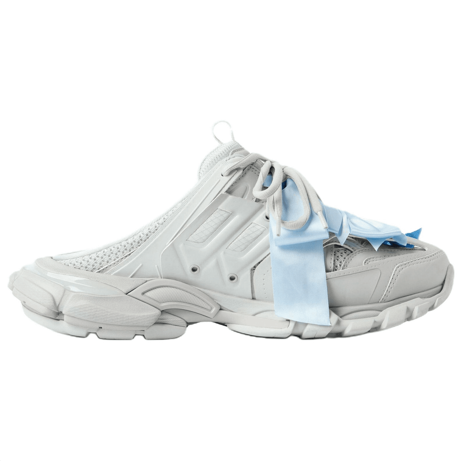 Кроссовки Balenciaga Track Арочный Low Топ Толстая Подошва Кроссовки Женские Серый и Светло-Синий - изображение 2