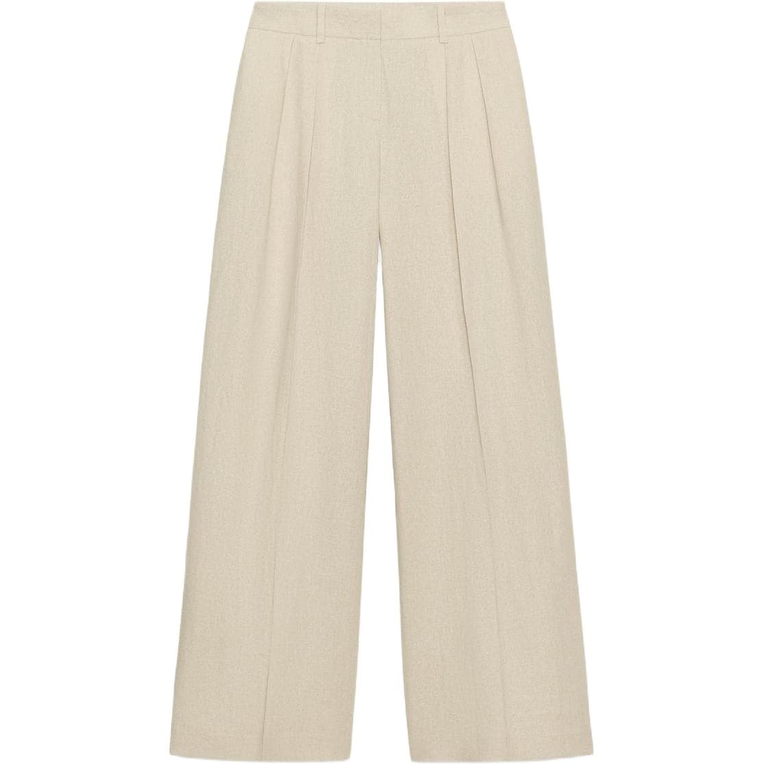 Штаны ZARA Light Beige Women's Casual Pants ZARA Светло-бежевые женские повседневные штаны - изображение 1