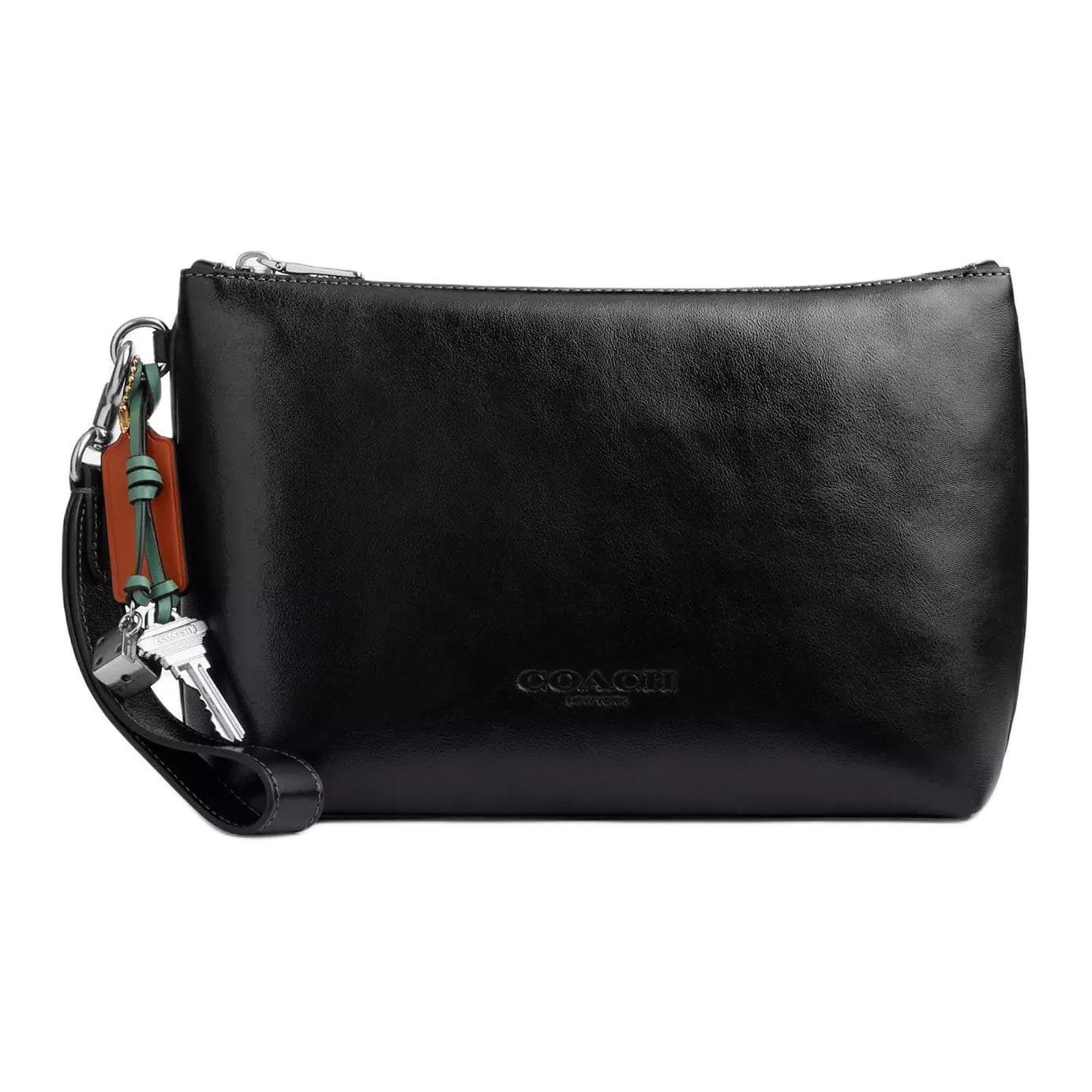 Сумка COACH Сумка из кожи с телячьей кожей средний размер черная с шармом - изображение 1