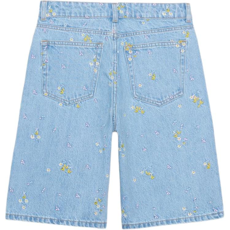ZARA Джинсовые шорты среднего синего цвета для женщин - изображение 2