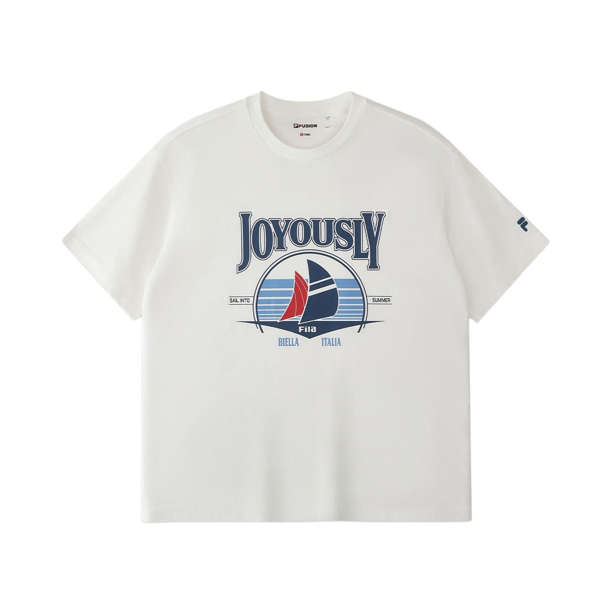 Футболка FILA FUSION Life SPECIAL PLANNING T Рубашка Мужская Молочно-туманно-белая - изображение 1