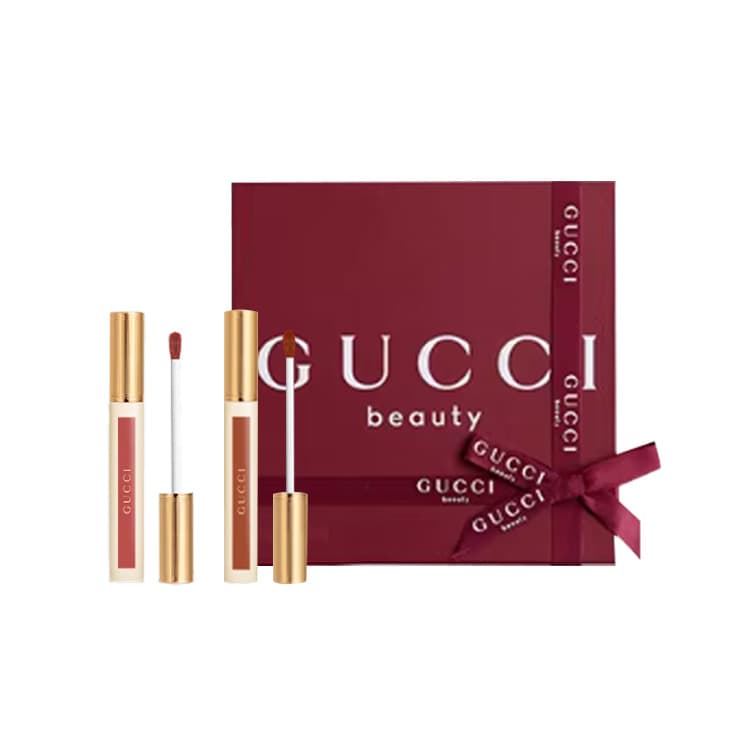 GUCCI Tilted Рябь Губы Глянцы Знаменитость Двухтонный Помада Подарочный набор для макияжа Цвет лица 6,5мл+6,5мл - изображение 1
