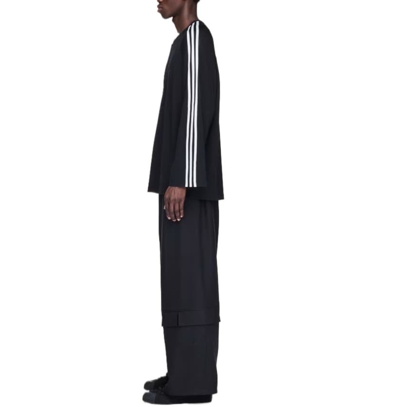 Футболка Y-3 3-Stripes Повседневный модный универсальный мужской футболка с длинным рукавом - изображение 5