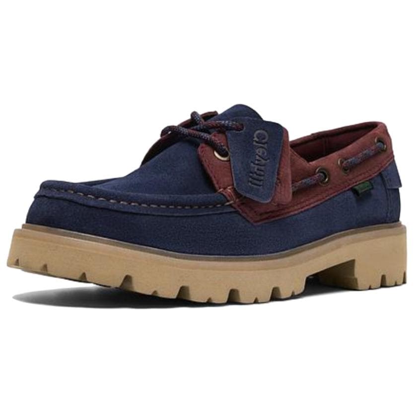 Clarks Cleyhill Boat Коровья кожа Повседневные кожаные туфли Мужские Морской синий - изображение 2