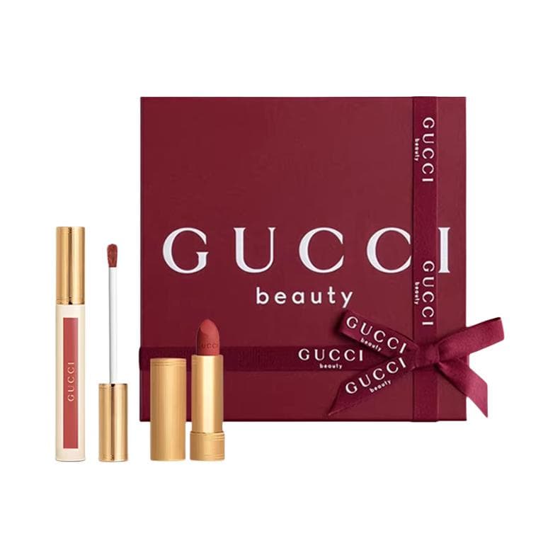GUCCI Вельветный Мусс для губ ГЛосс Наборы косметики для лица Легко растушевывается 3,5г+6,5мл - изображение 1