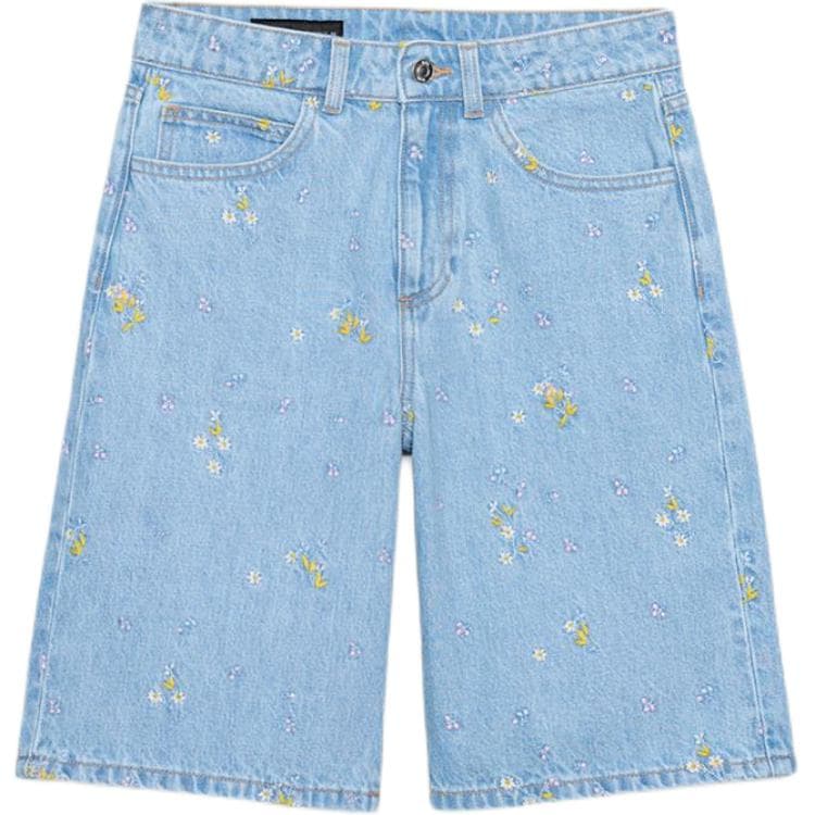 ZARA Джинсовые шорты среднего синего цвета для женщин - изображение 1