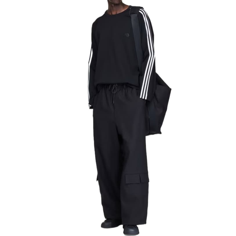 Футболка Y-3 3-Stripes Повседневный модный универсальный мужской футболка с длинным рукавом - изображение 6