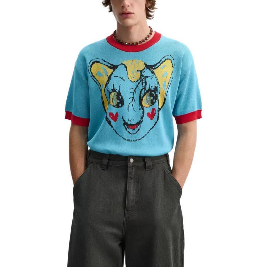Футболка ZARA Harry Lambert FW24 T Рубашка Мужская Синяя - изображение 5