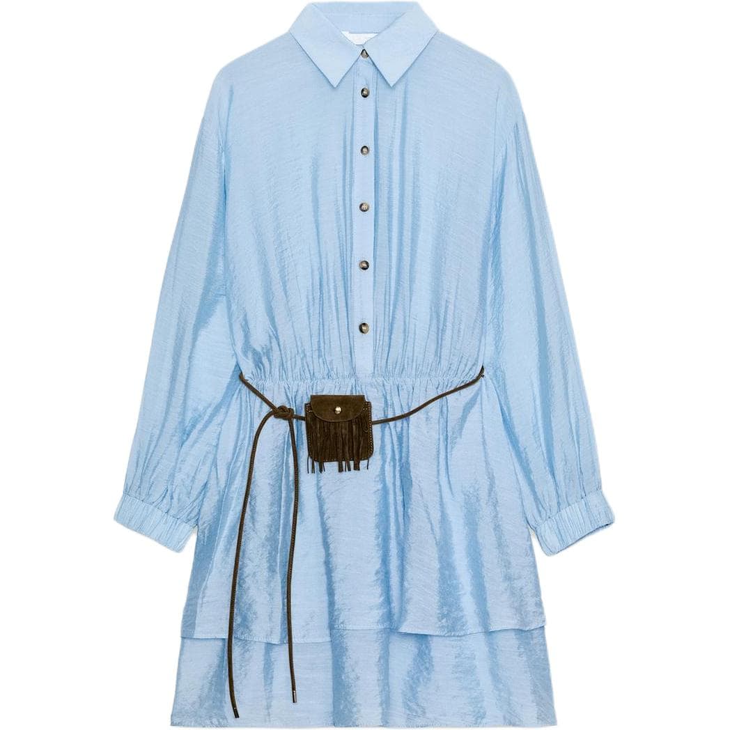 Платье ZARA Длинное платье с длинными рукавами для женщин - изображение 1