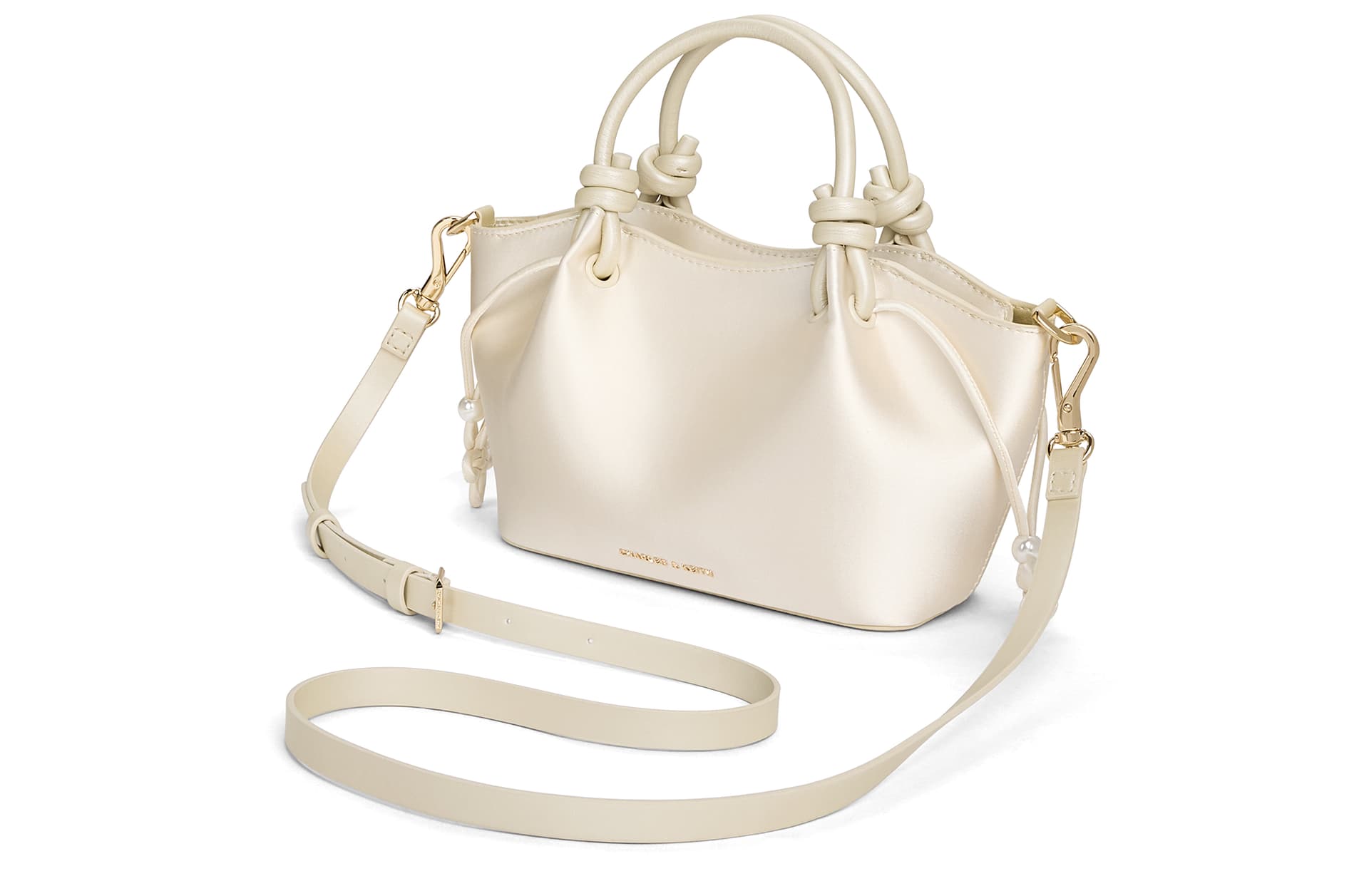 Сумка CHARLES KEITH Ткань Сумки Маленькие Женские Красный Топленое масло - изображение 3