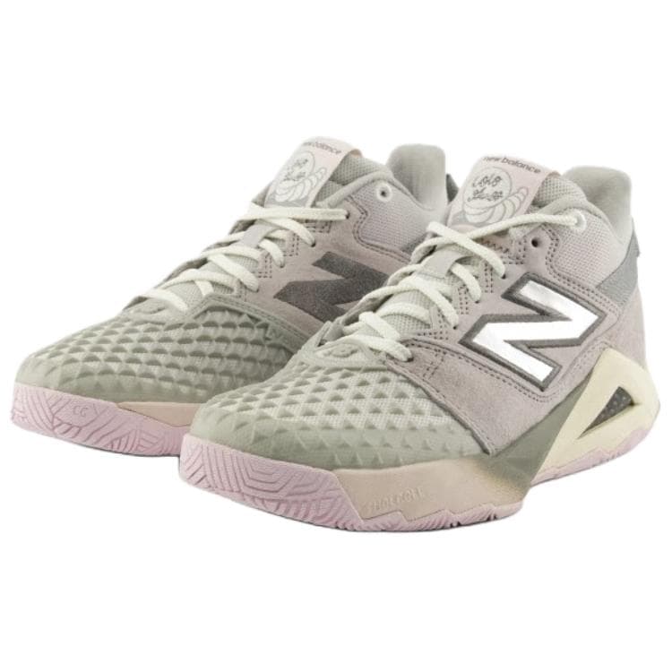 Кроссовки для тенниса New Balance Coco Gauff Текстиль Свинская кожа Отскок Теннисные Кроссовки Женские Серые - изображение 2