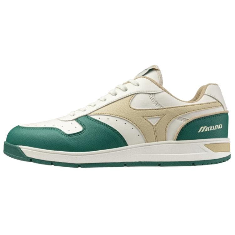 Кроссовки для гольфа Mizuno City Wind Противоскользящая обувь для гольфа унисекс экрю зеленая - изображение 1