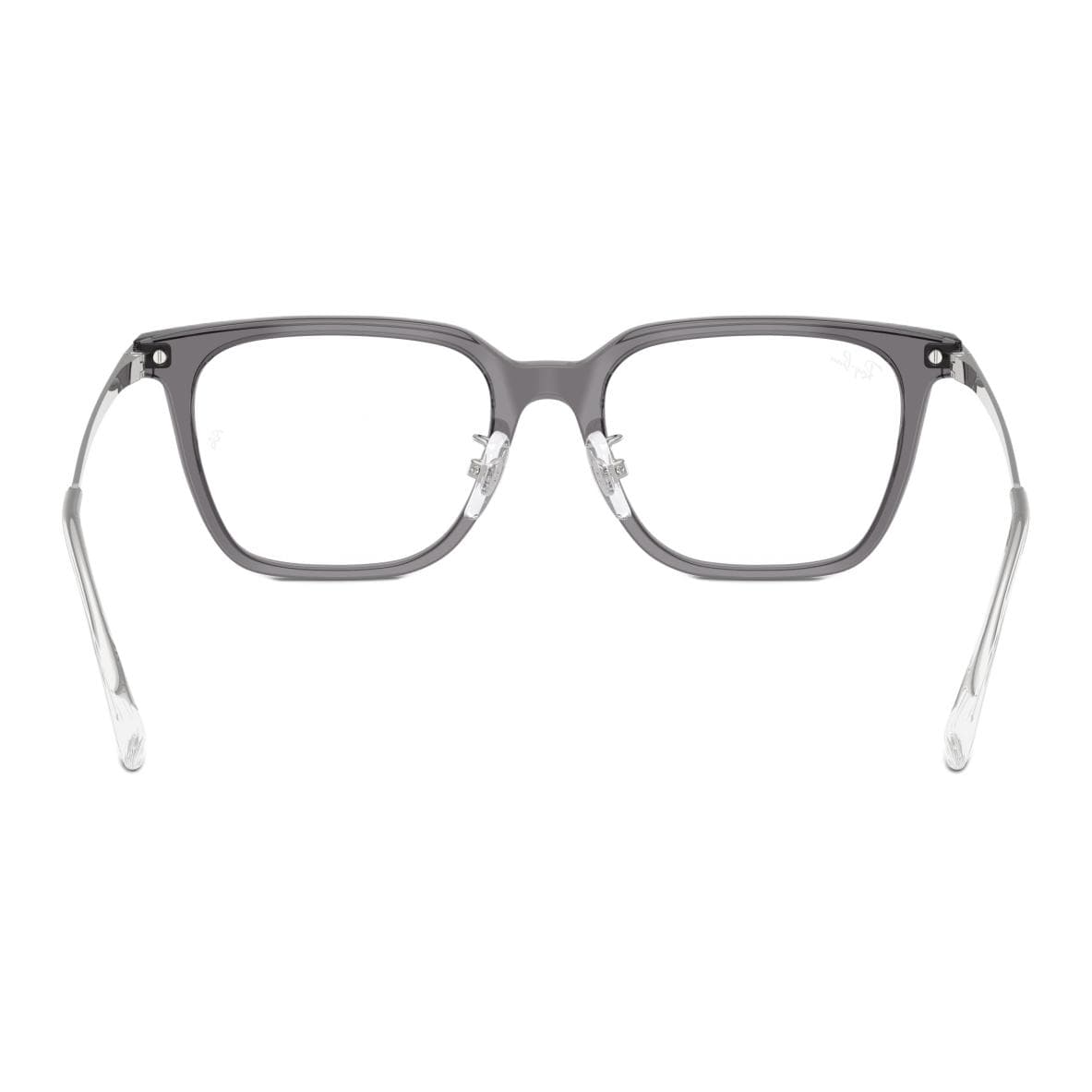 Оправа RayBan Пластик и Металл Квадратные Очки с Диоптриями Унисекс Прозрачно-Серый - изображение 4