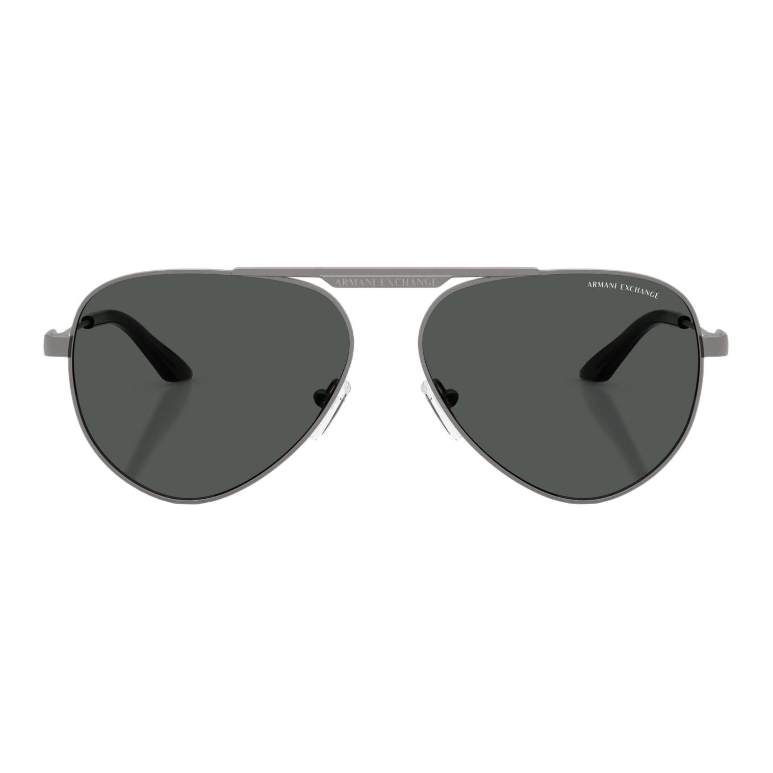 Солнцезащитные очки ARMANI EXCHANGEAE Металлические Aviator Солнцезащитные очки Унисекс Темно-серый - изображение 2