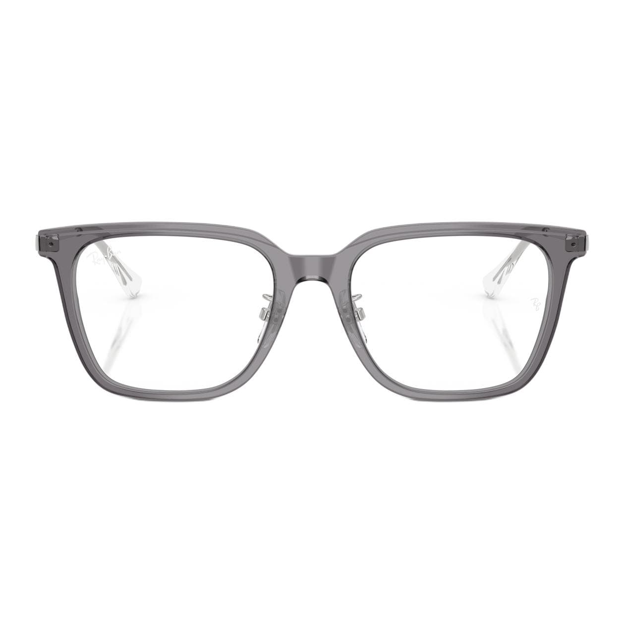 Оправа RayBan Пластик и Металл Квадратные Очки с Диоптриями Унисекс Прозрачно-Серый - изображение 2