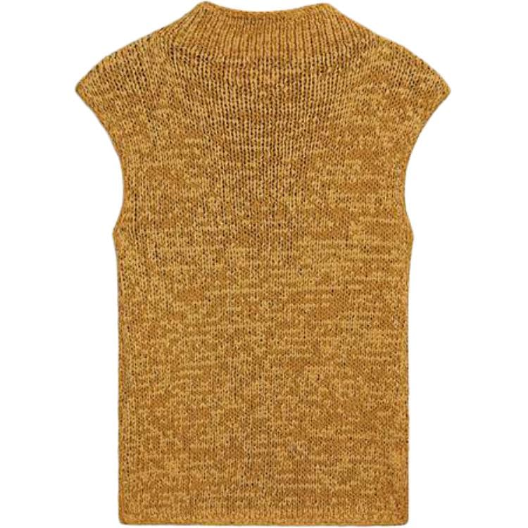 Майка Massimo Dutti Женский топ без рукавов горчично-желтого цвета - изображение 2