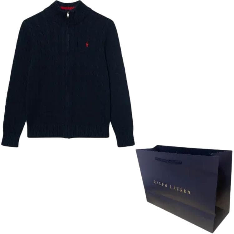 Свитер Polo Ralph Lauren FW25 морской синий детский - изображение 3